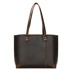 Vintage Large Capacity shoulder bag Top Layer Cowhide