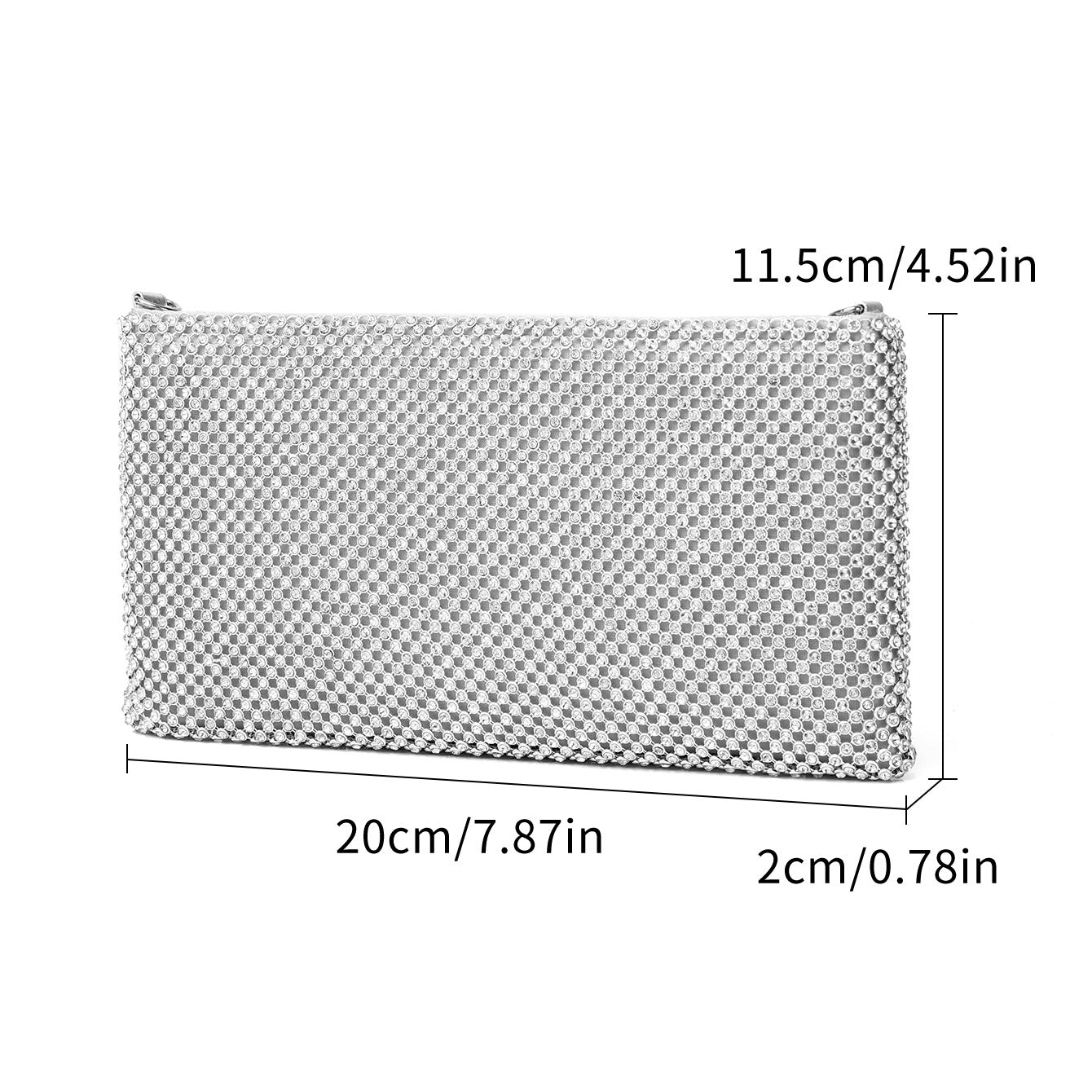 Fashion Ladies Rhinestone Dinner Bag Clutch Diamond Envelope
