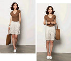 New beach woven straw bag shoulder bag simple literary female female mat bag