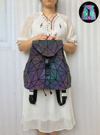 Geometric Luminous Backpack Student Stitching Fashion
