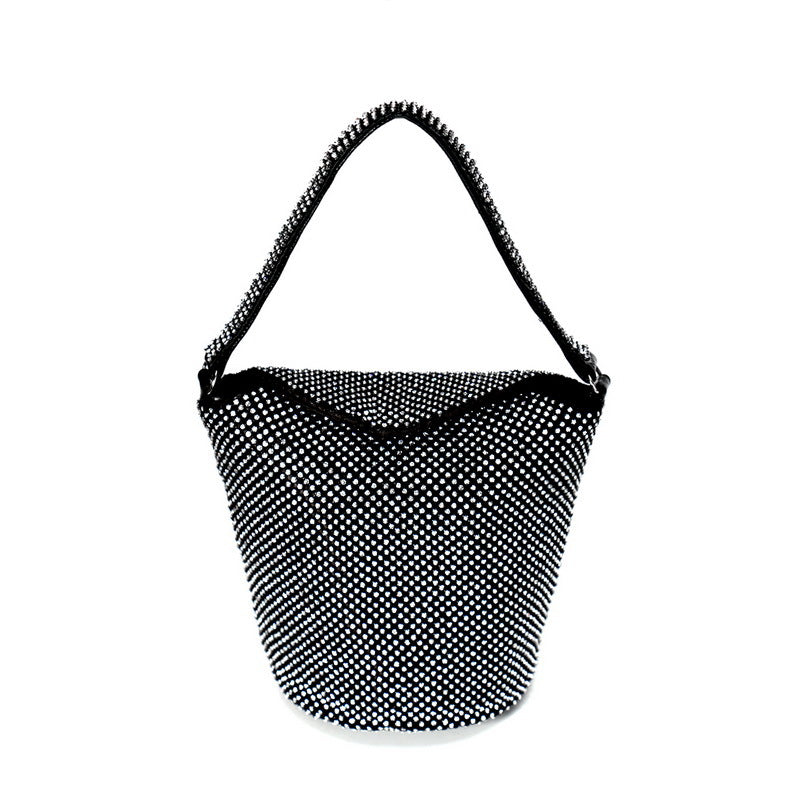 Cross-border New European And American Diamond Encrusted Dinner Bag