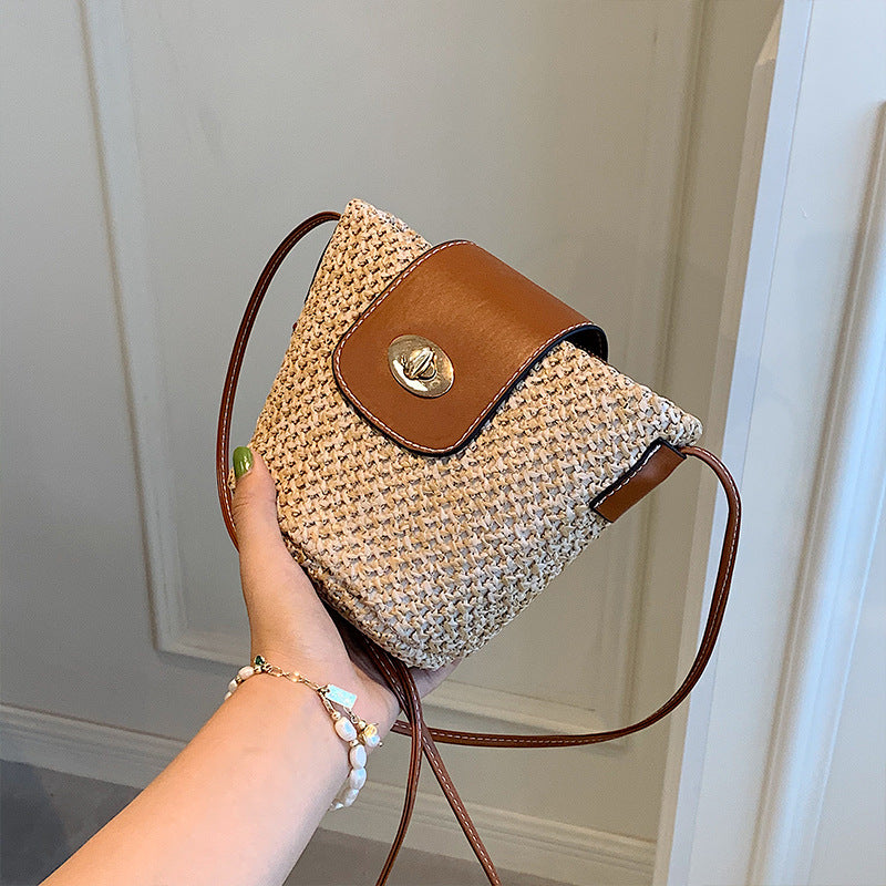 Fashion Braided Crossbody Bag Versatile Straw