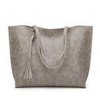 New Women's Fashion Tassel Large Capacity Shoulder Handbag