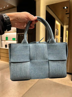 Canvas Fashion Versatile Denim Woven Handbag