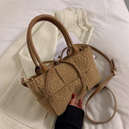 Plush All-match Messenger Bag Fashion One-shoulder Western Style