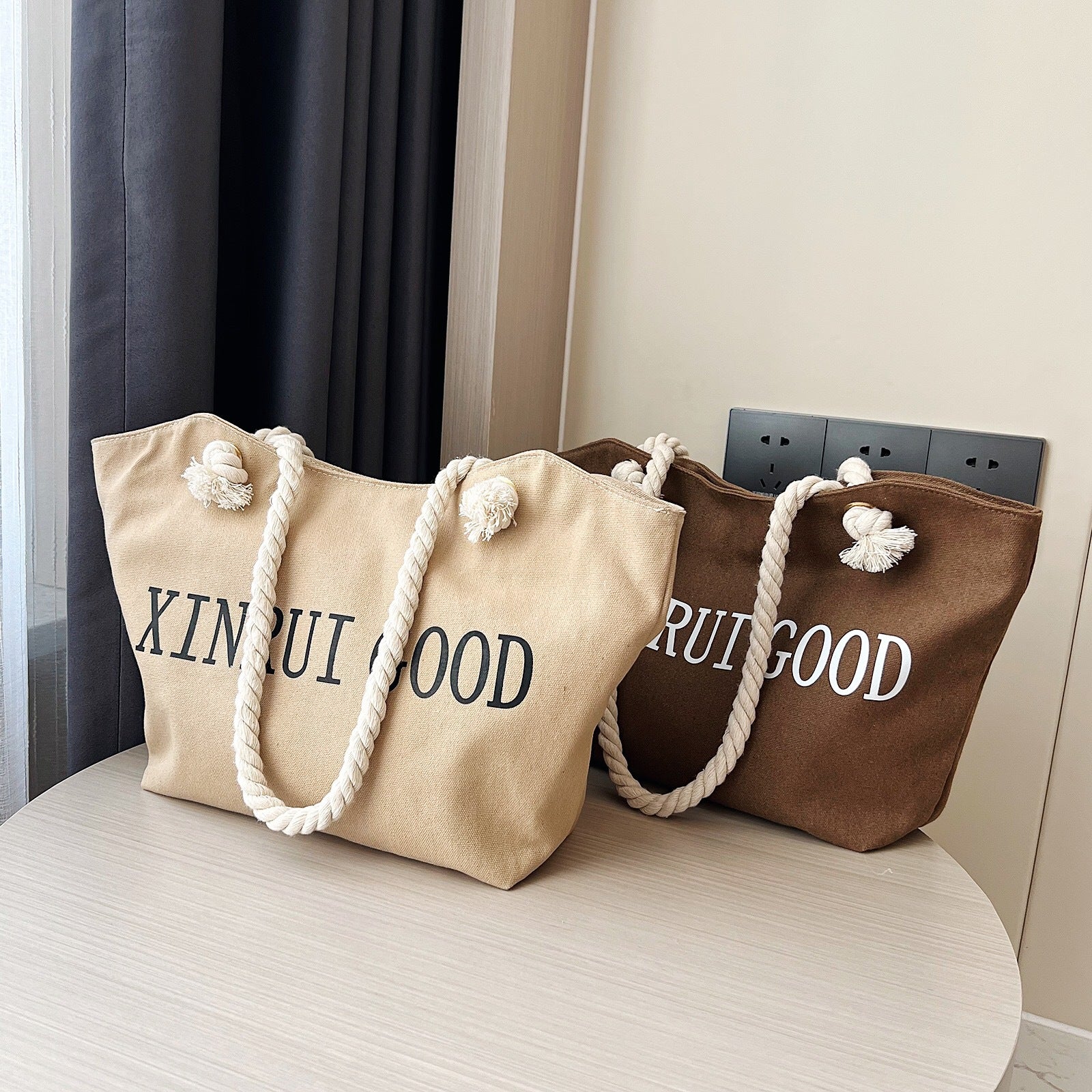 Fashion Letter Rope Portable Shoulder Bag
