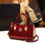 Senior Texture Patent Leather One Shoulder Unique Brand Lady handBag