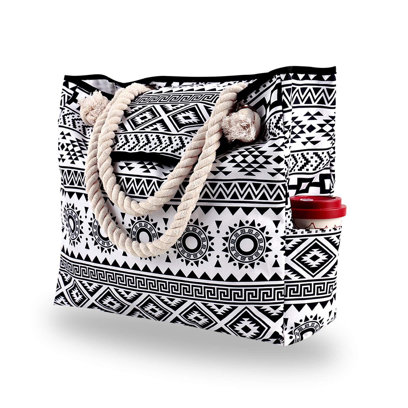 Large Capacity shoulder bag Fashion Print Women's Canvas Beach Bag