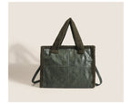 High-capacity Tote Lamb Wool Premium Casual Handheld Splice Wool Bag