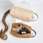 Grass Material Large Capacity Portable Travel cosmetics  Bag