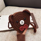 Little Bear Crochet Hand-knitted Bag Diy Material Homemade