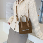 Simple Solid Color Handbag Casual Versatile One Shoulder Crossbody
