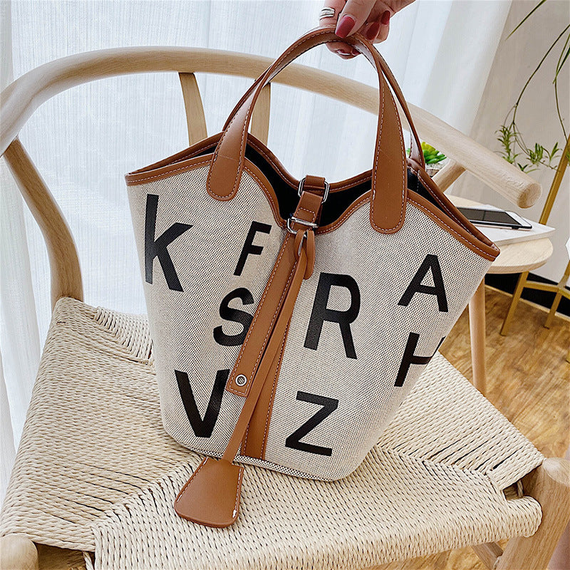 Popular Printing Handbag Wild Texture Canvas handbag