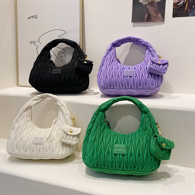 Korean All Ins Handbag Popular Single Shoulder Fold Underarm handBag