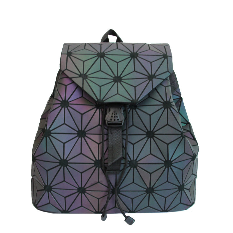 Geometric Luminous Backpack Student Stitching Fashion