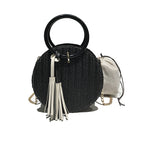 The New Small Round Bag Made Of Grass Single crossbody Bag Simple