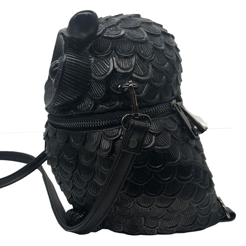 Fashion Embossed Animal Shoulder Handbag Stereo