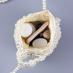 Women's Hand-woven Pearl Bucket Handbag