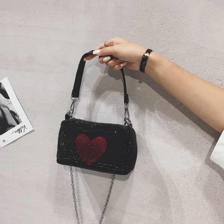 Bright Drill Love Cylinder Bag Air Chain