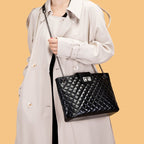 New Women's Car Stitched Leather One Size Shoulder Bag