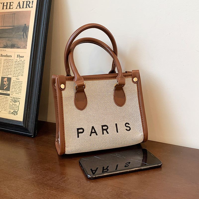 Literary Large-capacity Simple Design Portable Shoulder Tote Bag
