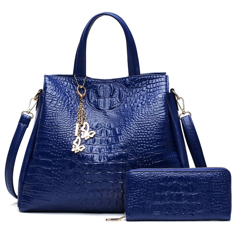 Classic Pattern Women's One-shoulder Diagonal Bag Simple Large-capacity Handbag