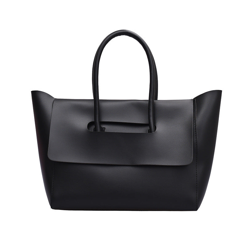 New Winter Simple Car Stitching Solid Color Tote Commuter Bag Female Western Fashion Casual One-shoulder Handbag