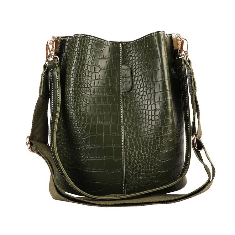Wide Shoulder Strap Leather Shoulder Bag