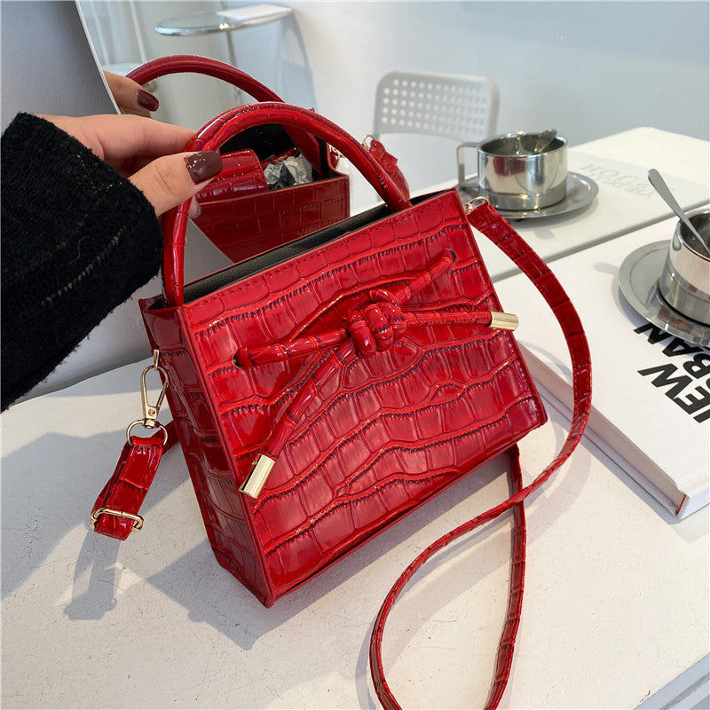 New Style Single Shoulder Messenger Bag Female Mori Stone Pattern