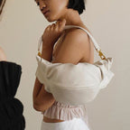 Dumpling Buns Niche Design Folds Underarms One-shoulder Horns