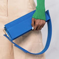 Ladies Handbag Leather Baguette Underarm