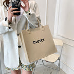 Felt One Shoulder Women's Retro Fashion Simple shopping bag