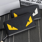 Men's Zipper Multi-card Cross Pattern Clutch