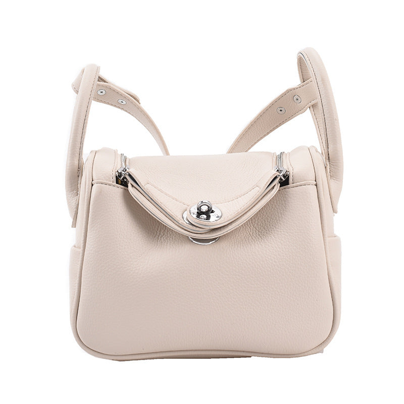 Lychee Crossbody Solid Color Tote Ladies Bag