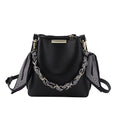 Leather crossbody Tote Bag with Chain Sling Handle
