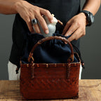 Handmade Bamboo Tea Art Set handBag