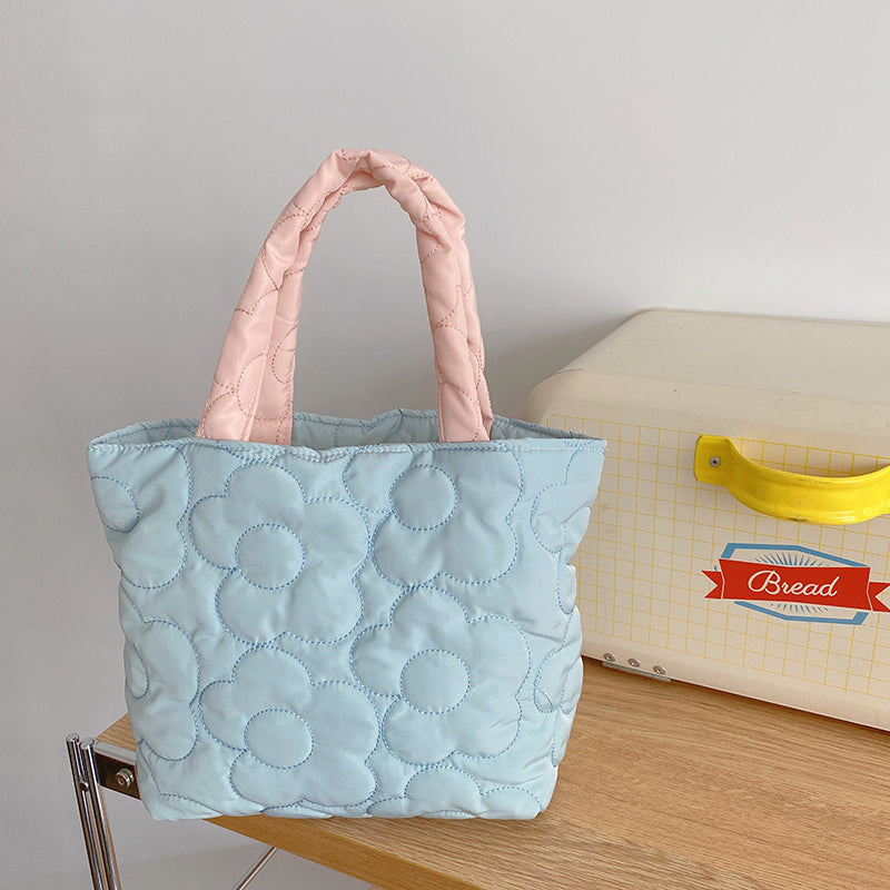 Sweet Quilted Small Flower Handbag All-match And Portable