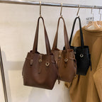 Textured Female Niche Portable Vegetable Basket Shoulder Bag