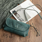Vintage Literature Style Horizontal Soft Leather mini Bag