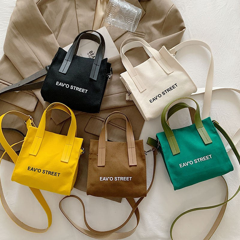 Simple Solid Color Handbag Casual Versatile One Shoulder Crossbody