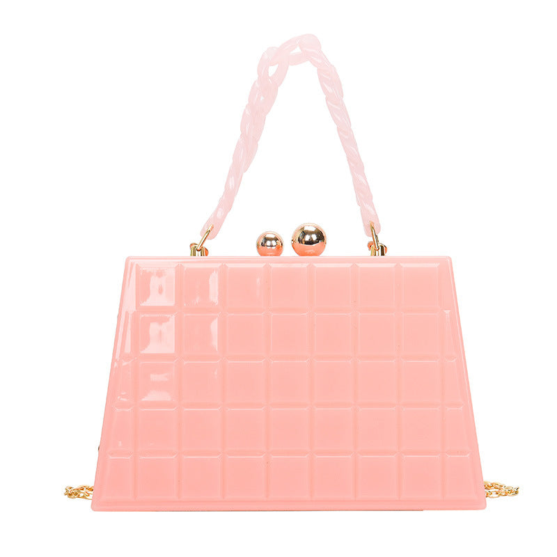Fruit Color Literary Acrylic Portable Small Satchel