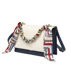 Contrast Color One Shoulder Handheld Versatile Leather handbag Small Square Bag