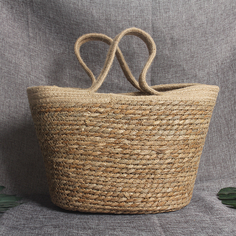 Rainbow Handbag Cotton Rope Handmade Straw Woven