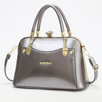 New Popular Bright Leather Steel Frame Fashion Handbag
