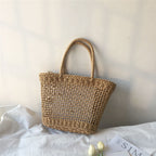 Fashion Simple Casual Hollow Straw bucket Bag