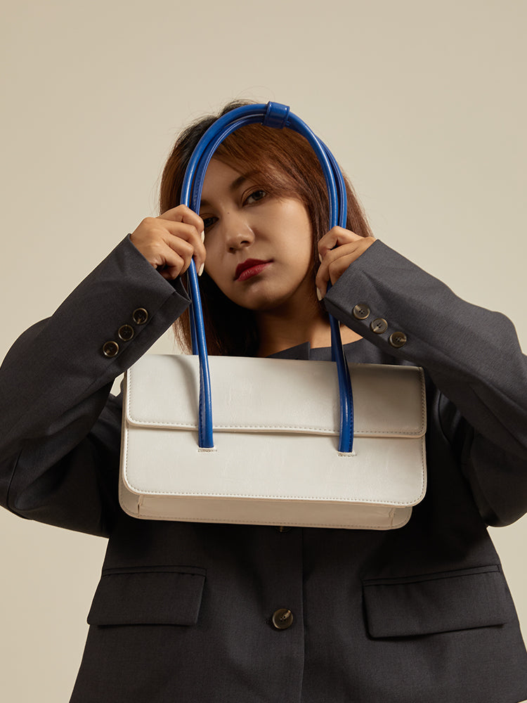 High Sense Of Klein Blue Contrast Color shoulder bag Women