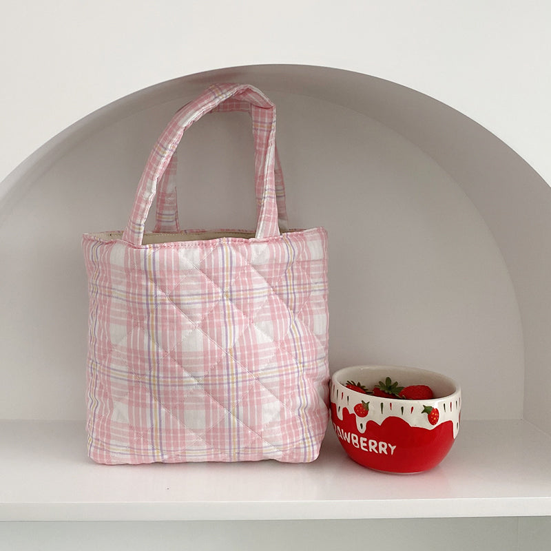 Sweet Quilted Small Flower Handbag All-match And Portable