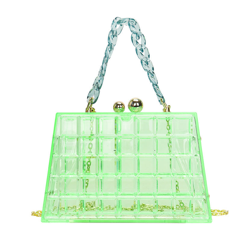 Fruit Color Literary Acrylic Portable Small Satchel