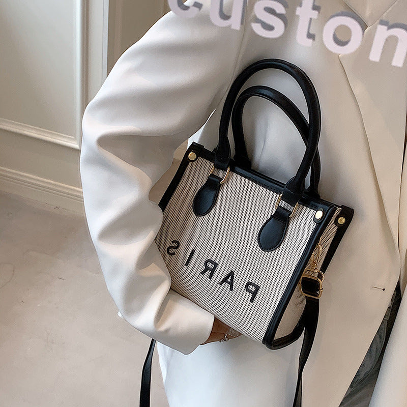 Literary Large-capacity Simple Design Portable Shoulder Tote Bag