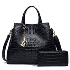 Classic Pattern Women's One-shoulder Diagonal Bag Simple Large-capacity Handbag